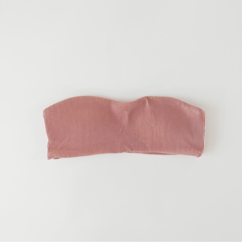Envya Ribbed Bandeau Swim Top